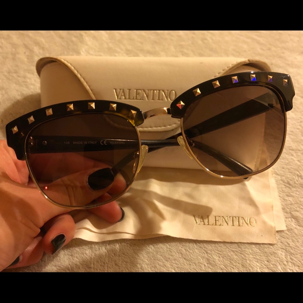 Valentino Women's Square Studded Sunglasses